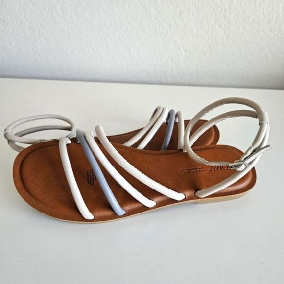 NWOT Toms | Willa Leather Strappy Putty Sandal, Women's 9.5 - Picture 2 of 8